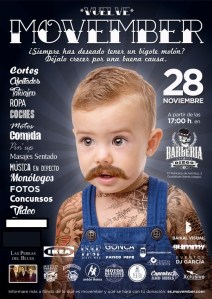 Cartel Movember 2015 en Guadalupe-Murcia_LabarberiadeDiego. Masaje sentado con antonReina