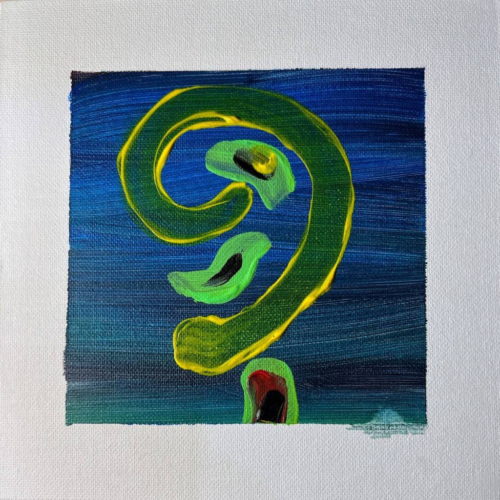 Oreja de Junio. Soberbio. Acrílico sobre cartón entelado. 2025. antonReina)))